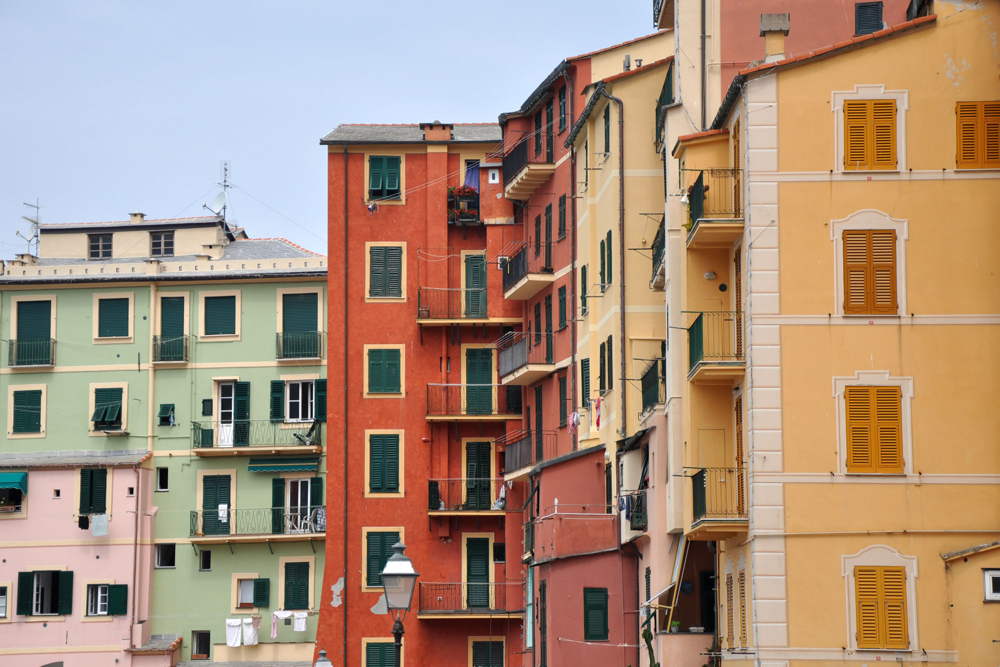 De kleurrijke huizen van Camogli