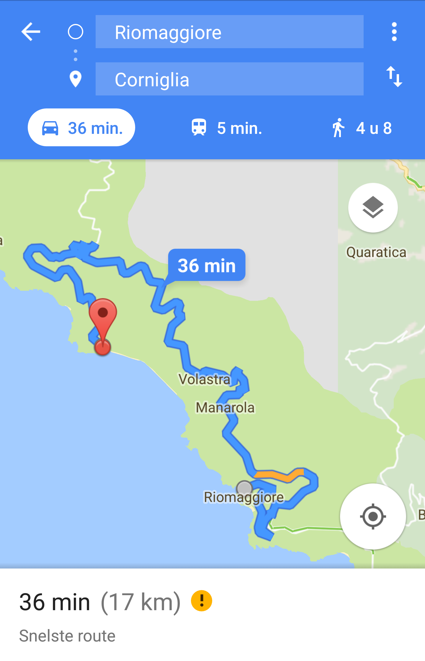 Cinque Terre route